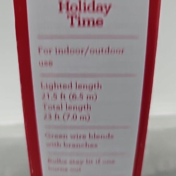 Holiday Time • 100 Clear Mini Lights • Green Wire • Indoor/Outdoor • 23' [2] - Picture 10 of 15